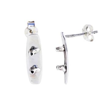 Sterling Silver Wakeboard Stud Earrings