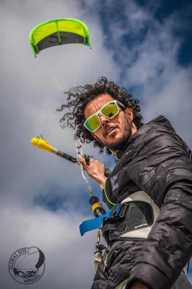 Global Kite Apparel Mens Sessions Jacket - Black & Lime
