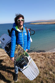 Global Kite Apparel Mens Sessions Jacket - Ocean Blue & Lime