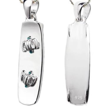 Sterling Silver Kitesurf Twin Tip Pendant