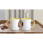 For Him...Kitesurfing White & Yellow 11oz Ceramic Mug