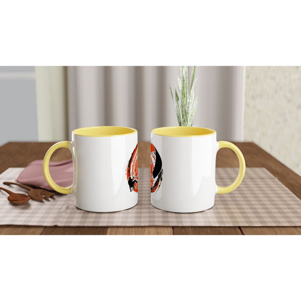 For Him...Kitesurfing White & Yellow 11oz Ceramic Mug
