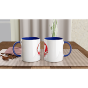 For Him...Kitesurfing White & Blue 11oz Ceramic Mug