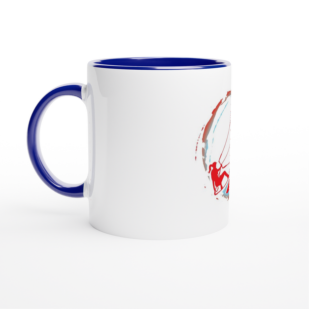 For Her...Kitesurfing White & Blue 11oz Ceramic Mug