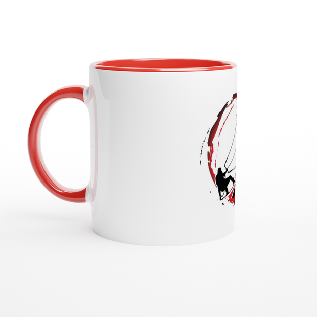 For Him...Kitesurfing White & Red 11oz Ceramic Mug
