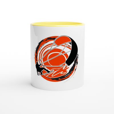 For Him...Kitesurfing White & Yellow 11oz Ceramic Mug